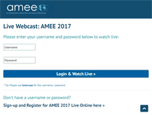 Tablet Screenshot of ameelive.org